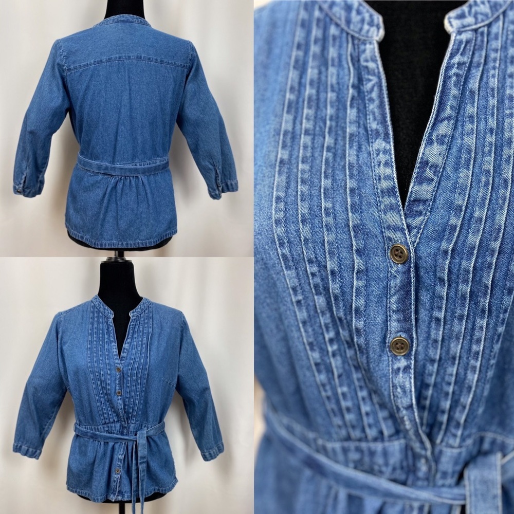 DRESS BARN BUTTON DOWN JEAN TOP